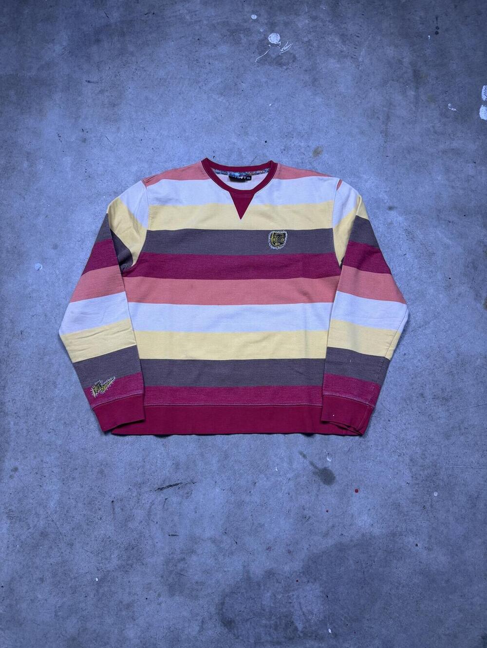 Vintage Quiksilver Striped Crewneck Sweatshirt XL